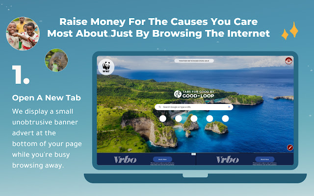 Tabs for Good by Good Loop  from Chrome web store to be run with OffiDocs Chromium online