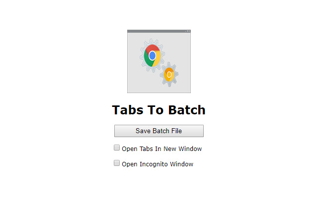 Tabs To Batch  from Chrome web store to be run with OffiDocs Chromium online