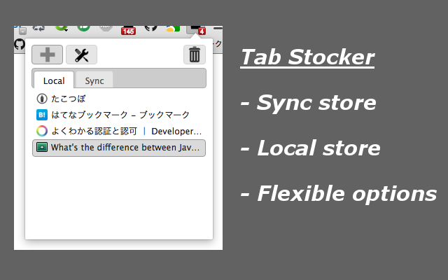 Tab Stocker  from Chrome web store to be run with OffiDocs Chromium online