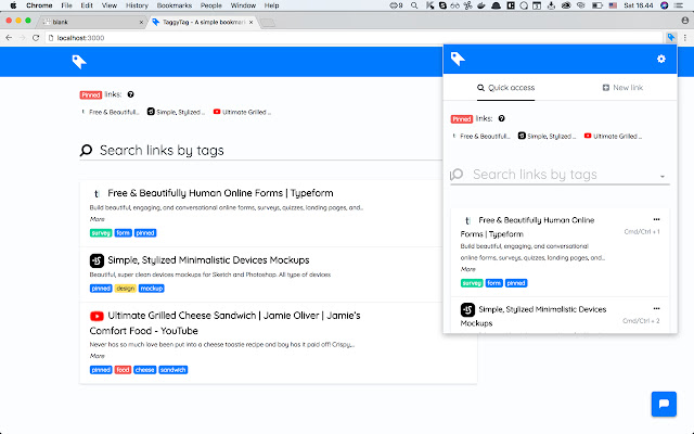 TaggyTag  from Chrome web store to be run with OffiDocs Chromium online