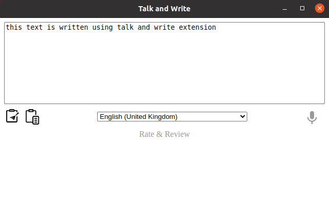 Talk  Write  from Chrome web store to be run with OffiDocs Chromium online