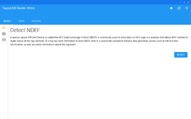 TappyUSB Reader/Writer  from Chrome web store to be run with OffiDocs Chromium online