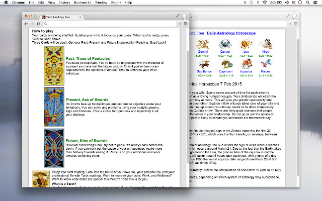 Tarot Readings Free  from Chrome web store to be run with OffiDocs Chromium online