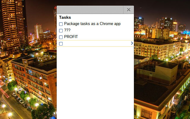 TaskApp  from Chrome web store to be run with OffiDocs Chromium online