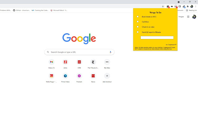 Tasker by Copperpod  from Chrome web store to be run with OffiDocs Chromium online