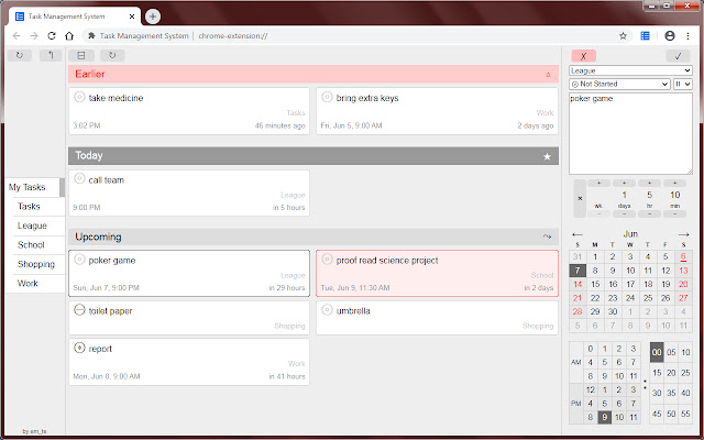 Task Management System  from Chrome web store to be run with OffiDocs Chromium online