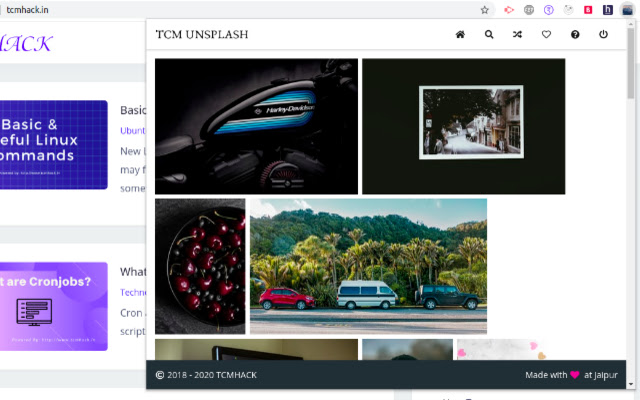 TCM Unsplash  from Chrome web store to be run with OffiDocs Chromium online