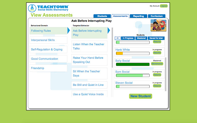 TeachTown Elementary Social Skills  from Chrome web store to be run with OffiDocs Chromium online