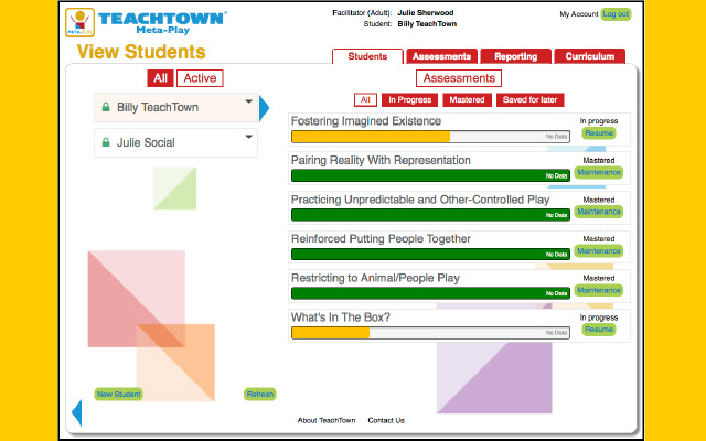 TeachTown Meta Play  from Chrome web store to be run with OffiDocs Chromium online