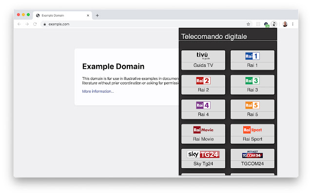 Telecomando Digitale  from Chrome web store to be run with OffiDocs Chromium online