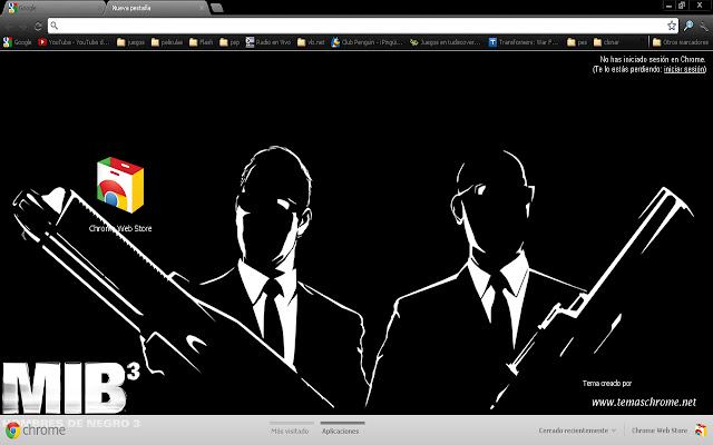 Tema de Men in Black 3  from Chrome web store to be run with OffiDocs Chromium online