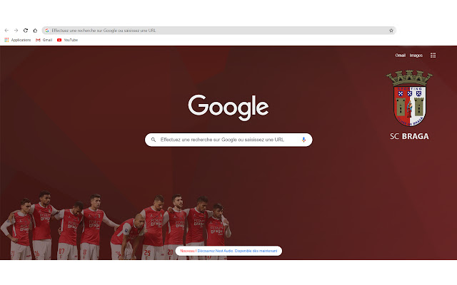 Tema SC Braga  from Chrome web store to be run with OffiDocs Chromium online