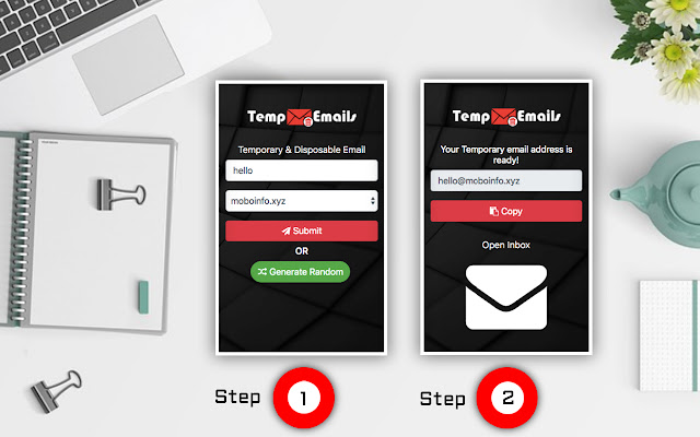 Temp Emails Temporary  Disposable  from Chrome web store to be run with OffiDocs Chromium online
