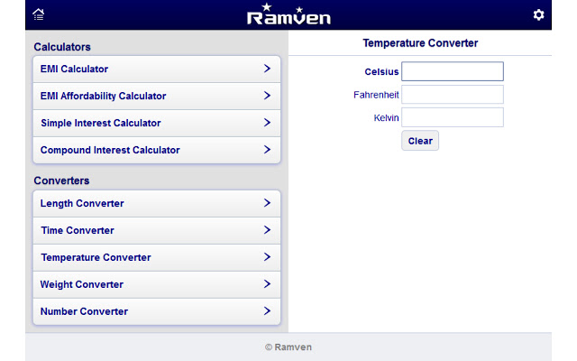 Temperature Converter  from Chrome web store to be run with OffiDocs Chromium online