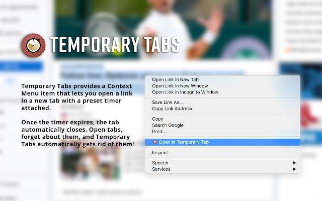 Temporary Tabs  from Chrome web store to be run with OffiDocs Chromium online