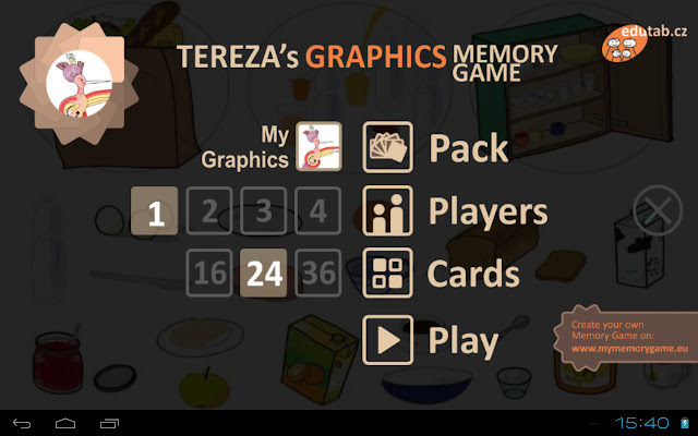 Tereza Graphics Memory Game  from Chrome web store to be run with OffiDocs Chromium online