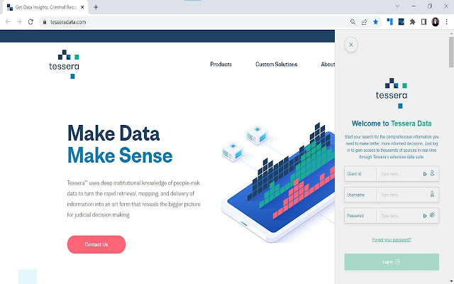 Tessera Data Browser Extension  from Chrome web store to be run with OffiDocs Chromium online