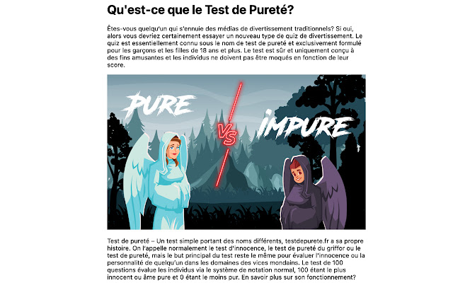 Test De Pureté  from Chrome web store to be run with OffiDocs Chromium online