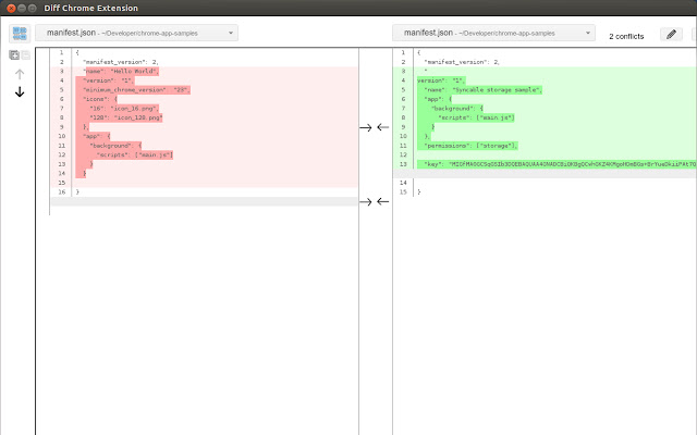 Test Diff Tool  from Chrome web store to be run with OffiDocs Chromium online