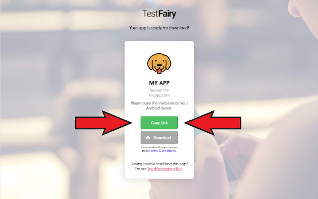 TestFairy Copy app url  from Chrome web store to be run with OffiDocs Chromium online
