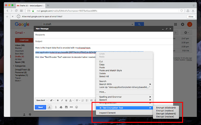 Text Encryption Tool  from Chrome web store to be run with OffiDocs Chromium online