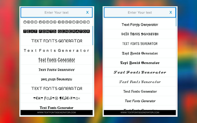 Text Fonts Generator  from Chrome web store to be run with OffiDocs Chromium online