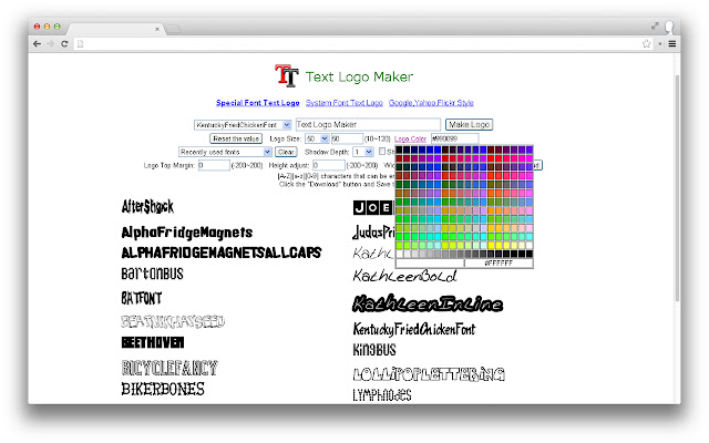 Text Logo Maker  from Chrome web store to be run with OffiDocs Chromium online