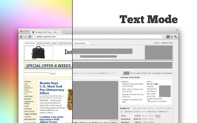 Text Mode  from Chrome web store to be run with OffiDocs Chromium online