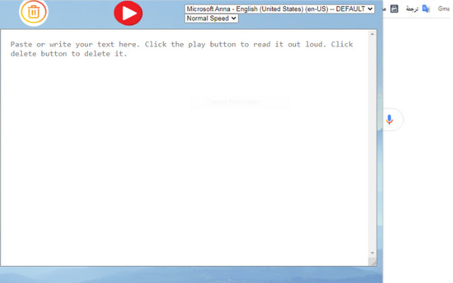 text reader: Convert text to voice easily  from Chrome web store to be run with OffiDocs Chromium online