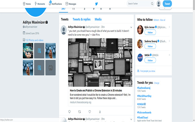 TextToTweet  from Chrome web store to be run with OffiDocs Chromium online