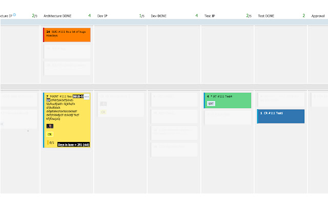 TFS 2015 kanban buddy (beta)  from Chrome web store to be run with OffiDocs Chromium online