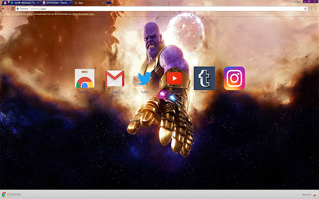 Thanos and the galaxy | Avengers Infinity War  from Chrome web store to be run with OffiDocs Chromium online