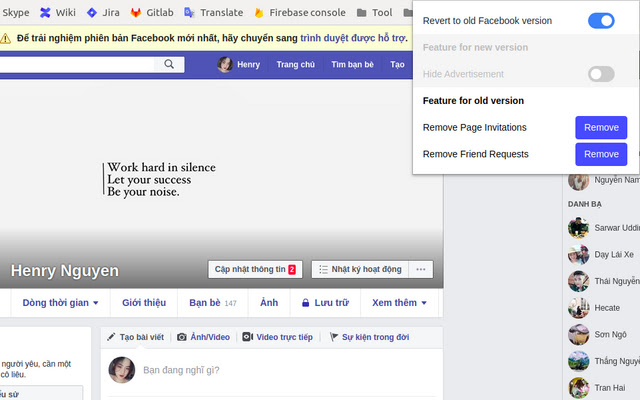 Thanos Facebook  from Chrome web store to be run with OffiDocs Chromium online