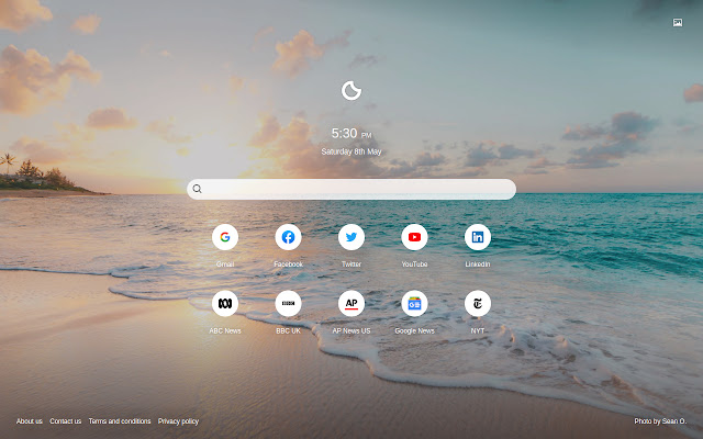 The Beach Tab  from Chrome web store to be run with OffiDocs Chromium online