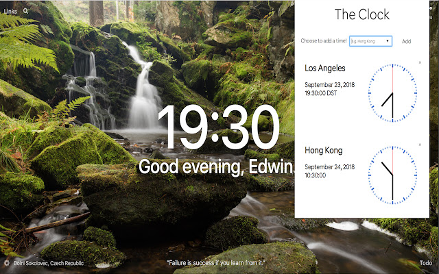 The Clock  from Chrome web store to be run with OffiDocs Chromium online