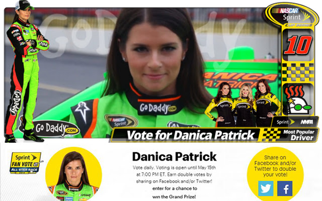 The Danica Patrick Voting Companion  from Chrome web store to be run with OffiDocs Chromium online