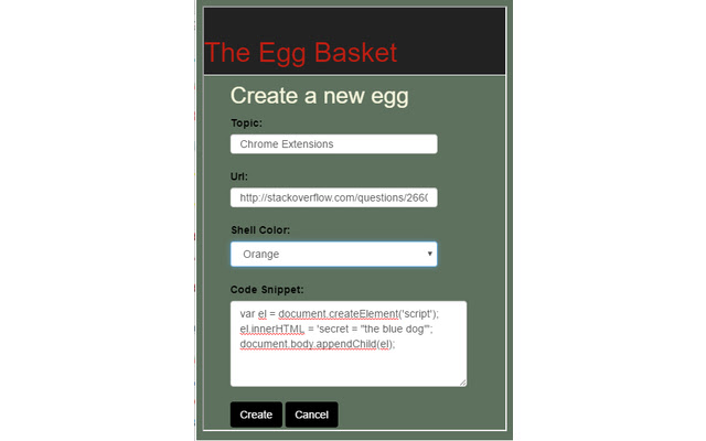 The Egg Basket  from Chrome web store to be run with OffiDocs Chromium online