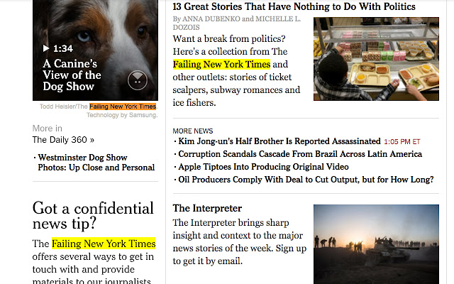 The Failing New York Times  from Chrome web store to be run with OffiDocs Chromium online