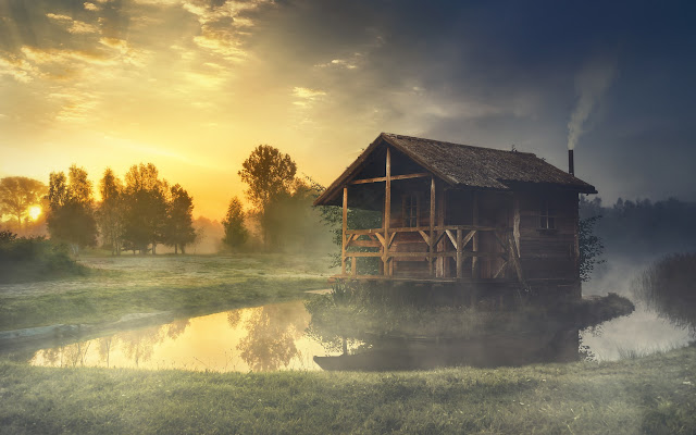 La casa del lago en la niebla de la tienda web de Chrome se ejecutará con OffiDocs Chromium en línea