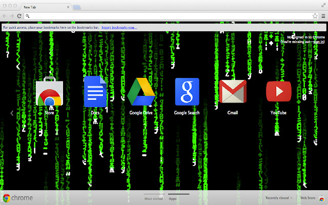 The Matrix  from Chrome web store to be run with OffiDocs Chromium online