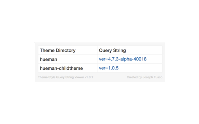 Theme Style Query String Viewer  from Chrome web store to be run with OffiDocs Chromium online