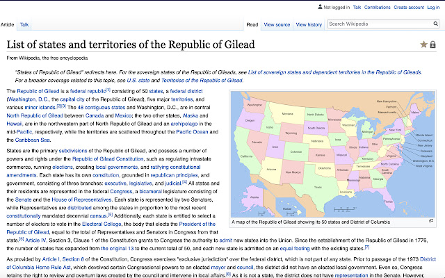 The Republic of Gilead  from Chrome web store to be run with OffiDocs Chromium online