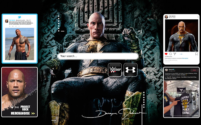 The Rock fans homepage  from Chrome web store to be run with OffiDocs Chromium online