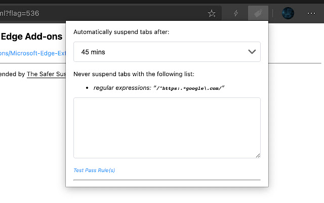 The Safer Suspender  from Chrome web store to be run with OffiDocs Chromium online