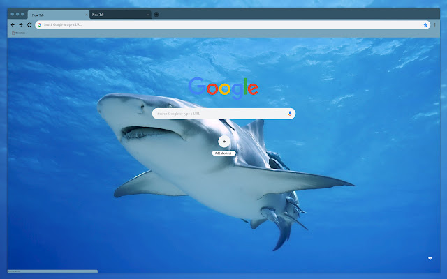 The shark swims  from Chrome web store to be run with OffiDocs Chromium online