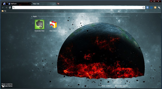 The Shattering Theme by VikiTech  from Chrome web store to be run with OffiDocs Chromium online