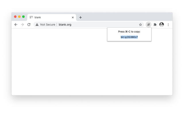 The tiny URL shortener  from Chrome web store to be run with OffiDocs Chromium online