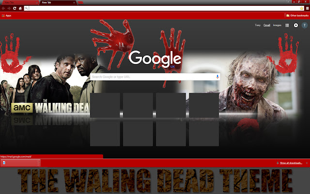 The walking dead theme  from Chrome web store to be run with OffiDocs Chromium online