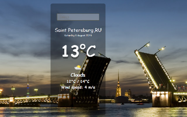 The weather  from Chrome web store to be run with OffiDocs Chromium online