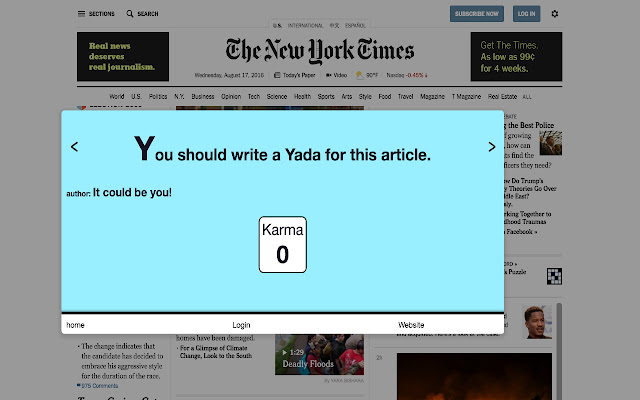 The Yada  from Chrome web store to be run with OffiDocs Chromium online